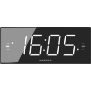 Радиобудильник Harper HCLK-2050 черный LED подсв:белая часы:цифровые AM/FM
