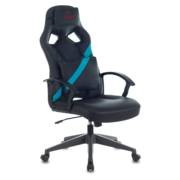 Кресло игровое Бюрократ ZOMBIE DRIVER черный/голубой искусственная кожа с подголов. крестовина пластик