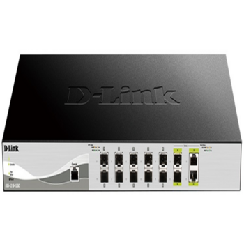 Коммутатор D-Link DXS-1210-12SC/A3A, PROJ L2+ Smart Switch with 10 10GBase-X SFP+ ports and 2 10GBase-T/SFP+ combo-ports.16K Mac address, 240Gbps switching capacity, 802.3x Flow Control, 802.3ad Link Aggregatio