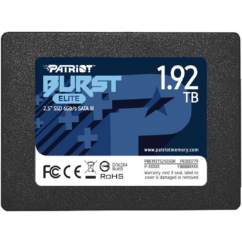 Твердотельный накопитель PATRIOT SSD BURST ELITE 1920Gb SATA-III 2,5”/7мм PBE192TS25SSDR