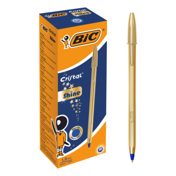 Ручка шариковая Bic CRISTAL GOLD (9213401) 0.32мм золотистый синие чернила коробка картонная