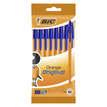 Набор шариковых ручек Bic ORANGE FINE (919228) 0.8мм оранжевый синие чернила пакет (8шт)