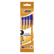 Набор шариковых ручек Bic ORANGE (8308521) 0.8мм корпус пластик оранжевый синие чернила пакет (4шт)