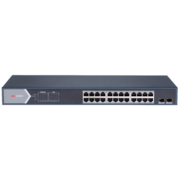 Коммутатор Hikvision DS-3E1526P-EI 24G 2SFP 24PoE+ 370W управляемый