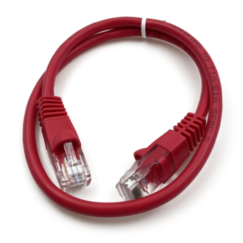 Патч-корд Buro UTP 4 пары cat5E CCA molded 0.5м красный RJ-45 (m)-RJ-45 (m)