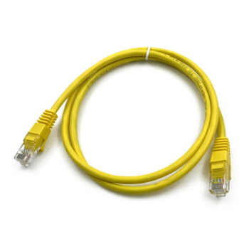 Патч-корд Buro UTP 4 пары cat5E CCA molded 1м желтый RJ-45 (m)-RJ-45 (m)