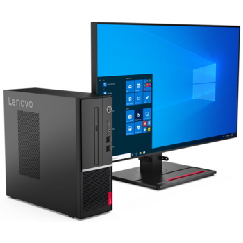 ПК Lenovo V50s-07IMB SFF i5 10400 (2.9) 8Gb SSD256Gb UHDG 630 DVDRW Windows 10 Professional 64 GbitEth 260W клавиатура мышь черный