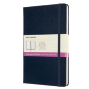 Блокнот Moleskine CLASSIC DOUBLE NB313HB20 Large 130х210мм 240стр. линейка/нелинованный твердая обложка синий