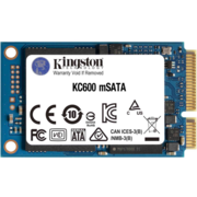 Твердотельный накопитель Твердотельный накопитель/ Kingston SSD KC600, 256GB, mSATA, SATA3, 3D TLC, R/W 550/500MB/s, IOPs 90 000/80 000, DRAM buffer 256MB, TBW 150, DWPD 0.32 (12 мес)
