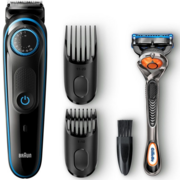 Триммер Braun BT5240 + Бритва Gillette + 2 кас черный (насадок в компл:2шт)