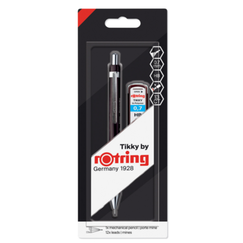 Карандаш механический Rotring TIKKY 1904814 0.7мм HB (12гриф) запасные стержни черный