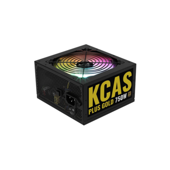 Блок питания Aerocool ATX 750W KCAS PLUS GOLD 750W RGB 80+ gold 24+2x(4+4) pin APFC 120mm fan color LED 8xSATA RTL