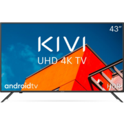 Телевизор LED Kivi 43" 43U710KB серый/Ultra HD/50Hz/DVB-T2/DVB-C/USB/WiFi/Smart TV (RUS)