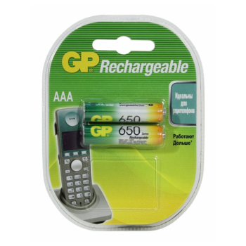 Аккумулятор GP 65AAAHC AAA NiMH 650mAh (2шт) блистер