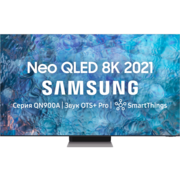 Телевизор ЖК 65" Samsung Телевизор ЖК 65" Samsung/ 65”, Neo QLED 8K, Smart TV,Wi-Fi, Voice, PQI 4900, HDR 48х, HDR10+, DVB-T2/C/S2, 6.2.2 CH, 80W, OTS+, FreeSync Premium Pro, 4HDMI, 3USB, STAINLESS STEEL/FROST SILVER