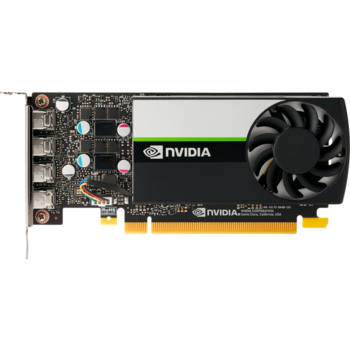 Видеокарта PNY Quadro T1000 (VCNT1000-BLK) 4 GB GDDR6/128 bit, PCI Express 4.0 x16, 4x mDP consists of VCQT1000ATX + LP Bracket