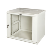 Шкаф коммутационный Lanmaster (TWT-CBWPG-18U-6X8-GY) настенный 18U 600x800мм пер.дв.стекл задн.дв.спл.стал.лист 60кг серый 700мм 45кг 902мм IP20 металл