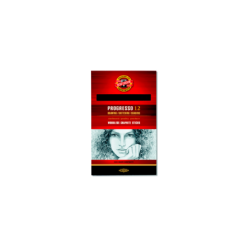 Набор карандашей чернографит. Koh-I-Noor Progresso 8911 89110HB004PZ HB шестигран. корпус черный цельнографитный в лаке коробка картонная