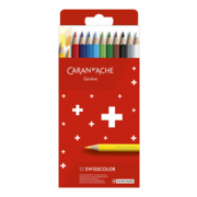 Карандаши цветные Carandache 1284.812 Swisscolor шестигранные дерево d=2.8мм коробка/европод. (12шт)