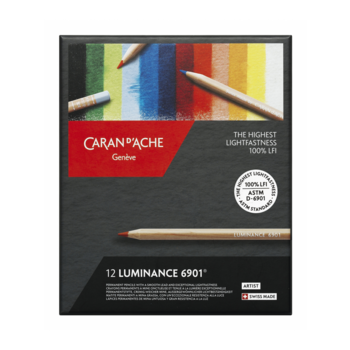 Карандаши цветные Carandache 6901.712 Luminance 6901 круглые дерево d=3.8мм карт.кор. (12шт)