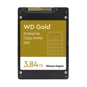 Твердотельный накопитель SSD WD Gold™ NVMe WDS384T1D0D 3840ГБ 2,5" U.2 PCIe Gen 3.1 x4 NVMe (96L BICS4 3D TLC) 0.8DWPD