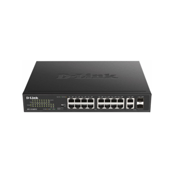 Коммутатор D-Link DES-1018MPV2 16x100Mb 2G 16PoE+ 247W неуправляемый