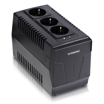 Стабилизатор напряжения SunWind AVR-1500 750Вт 1500ВА черный