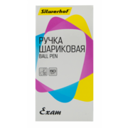 Ручка шариков. Silwerhof Exam d=0.7мм синие кор.карт. одноразовая ручка стреловидный пиш. наконечник резин. манжета