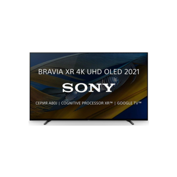 Телевизор OLED Sony 77" XR77A80J BRAVIA черный/Ultra HD/100Hz/DVB-T/DVB-T2/DVB-C/DVB-S/DVB-S2/USB/WiFi/Smart TV