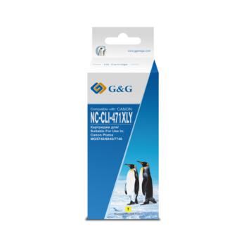 Картридж струйный G&G NC-CLI-471XLY желтый (10.8мл) для Canon TS5040/MG5740/MG6840/MG7740