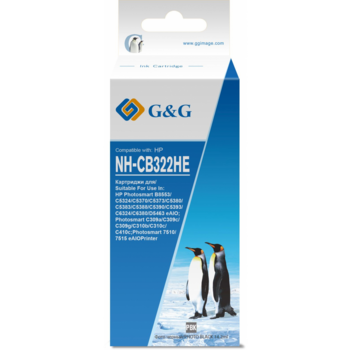 Картридж струйный G&G NH-CB322HE фото черный (14.2мл) для HP Photosmart B8553/C5324/C5370/C5373/C5380/C5383