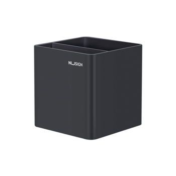 Подставка Deli NS011Black Nusign 2отд. для пишущих принадлежностей 84х84х86мм черный пластик