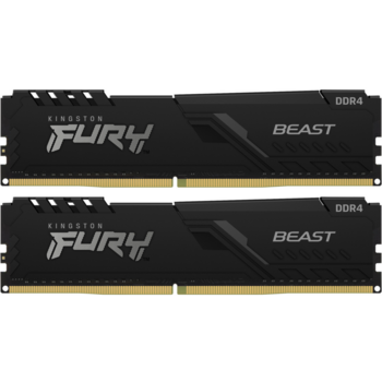 Память оперативная Память оперативная/ Kingston 32GB 3200MT/s DDR4 CL16 DIMM (Kit of 2) FURY Beast Black