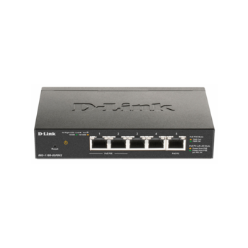 Коммутатор D-Link DGS-1100-05PDV2 5G 2PoE 18W настраиваемый