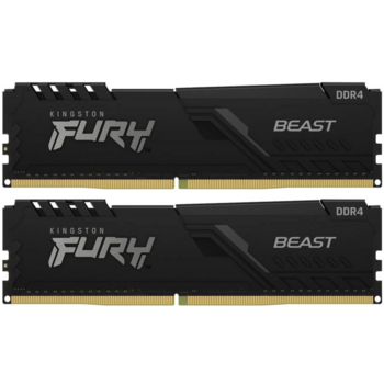 32GB Kingston DDR4 2666 DIMM FURY Beast Black Gaming Memory KF426C16BBK2/32 Non-ECC, CL16, 1.2V, 2Gx8 Кит 2х16, RTL {25} (320114)