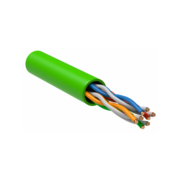 Кабель информационный ITK LC1-C5E04-122 кат.5е U/UTP не экранированный 4X2X24AWG LSZH внутренний 305м зеленый