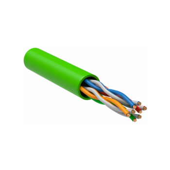 Кабель информационный ITK LC1-C5E04-122 кат.5е U/UTP не экранированный 4X2X24AWG LSZH внутренний 305м зеленый