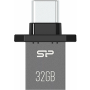 Флеш Диск Silicon Power 32Gb Mobile Type-C C20 SP032GBUC3C20V1K USB3.1 серый/черный