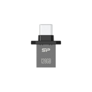 Флеш Диск Silicon Power 128Gb Mobile Type-C C20 SP128GBUC3C20V1K USB3.1 серый/черный