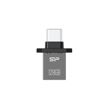 Флеш Диск Silicon Power 128Gb Mobile Type-C C20 SP128GBUC3C20V1K USB3.1 серый/черный