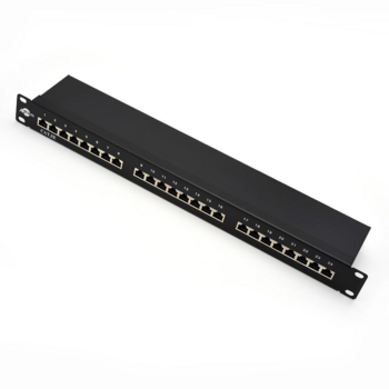 Патч-панель 19" 24хRJ45 FTP 1U cat.5е (организатор)