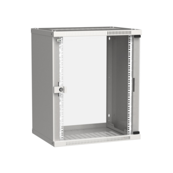 Шкаф коммутационный ITK Linea WE (LWE3-15U64-GF) настенный 15U 600x450мм пер.дв.стекл 50кг серый 400мм 200град. 715мм IP20 сталь
