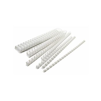 Пружины для переплета пластиковые Silwerhof d=25мм 181-210лист A4 белый (50шт)