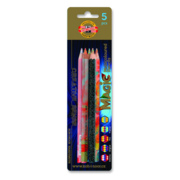 Карандаши цв. Koh-I-Noor Magic 3406 3406005001BLRU шестигран. дерево цветной корпус Jumbo блистер (5шт) 5 кар.