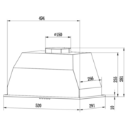 Вытяжка встраиваемая BOX 1200 WH WEISSGAUFF
