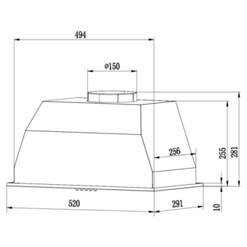 Вытяжка встраиваемая BOX 1200 WH WEISSGAUFF