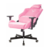 Кресло игровое Knight N1 Fabric розовый Velvet 36 с подголов. крестовина металл
