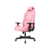 Кресло игровое Knight N1 Fabric розовый Velvet 36 с подголов. крестов. металл