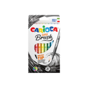 Фломастеры Carioca Super Brush 42937 кисть смываемые 10цв. коробка с европодвесом