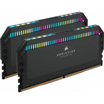 Память оперативная Память оперативная/ Corsair DDR5, 5200MHz 32GB 2x16GB DIMM, Unbuffered, 40-40-40-77, STD PMIC, XMP 3.0, DOMINATOR PLATINUM RGB DDR5 Black Heatspreader, RGB LED, 1.25V